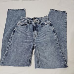 Playboy Women's High Waist Blue Jeans with Vintage Logo Size 24
